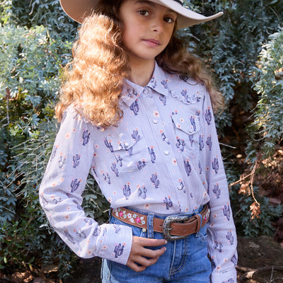 Pure Western Girls Mavis Long Sleeve Top