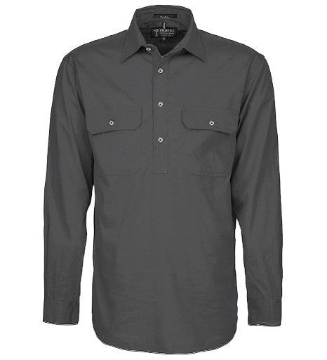 Pilbara Mens Closed Front Long Sleeve Shirt