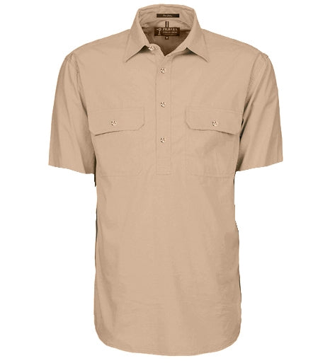 Pilbara Mens Closed Front Short Sleeve Shirt