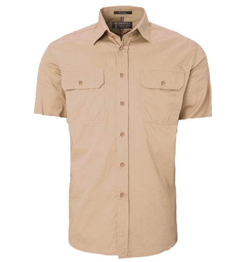 PILBARA MENS S/S SHIRT FULL BUTTON