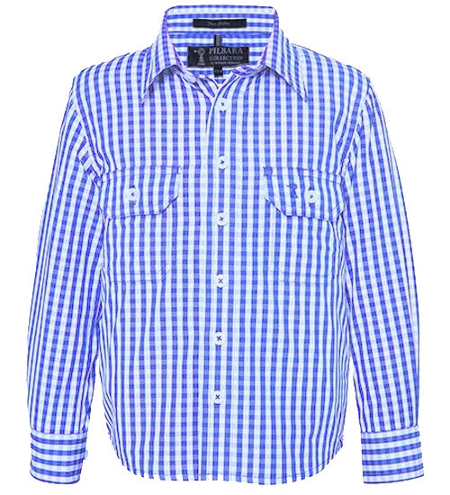 PILBARA KIDS L/S CHECK  SHIRT RMPC001