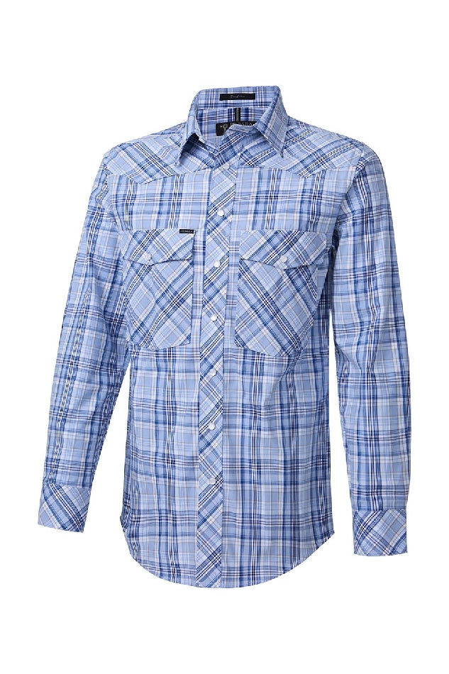 Pilbara Western Mens Snap Button Long Sleeve Shirt