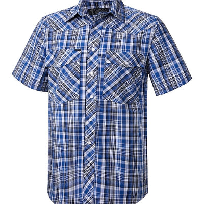 Pilbara Western Mens Snap Button Short Sleeve Shirt