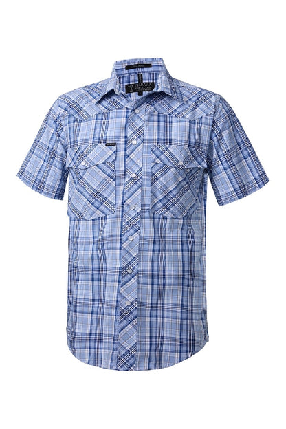 Pilbara Western Mens Snap Button Short Sleeve Shirt