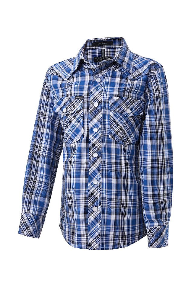 Pilbara Western Kids Snap Button Long  Sleeve Shirt