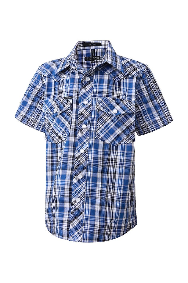 Pilbara Western Kids Snap Button Short Sleeve Shirt