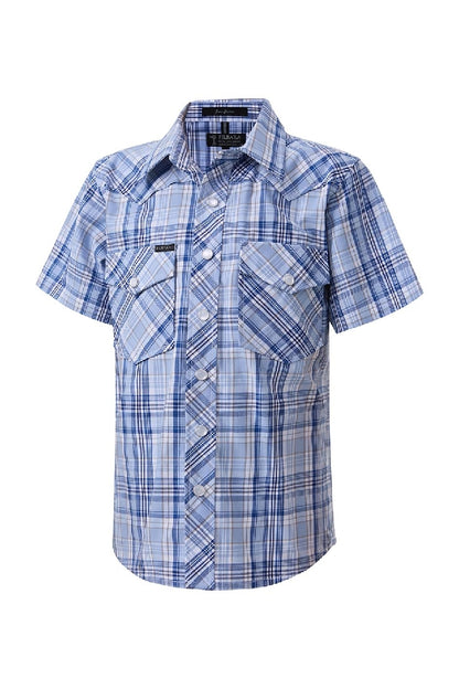 Pilbara Western Kids Snap Button Short Sleeve Shirt