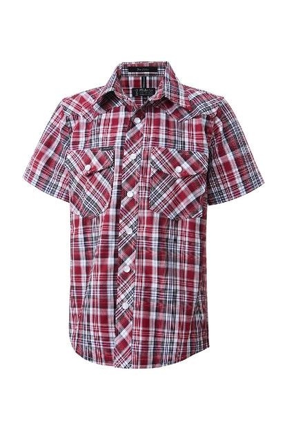 Pilbara Western Kids Snap Button Short Sleeve Shirt