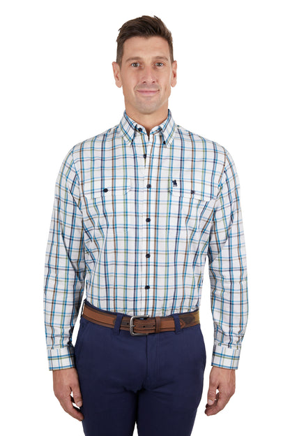 Thomas Cook Men’s Glen Check 2-Pocket Long Sleeve Shirt