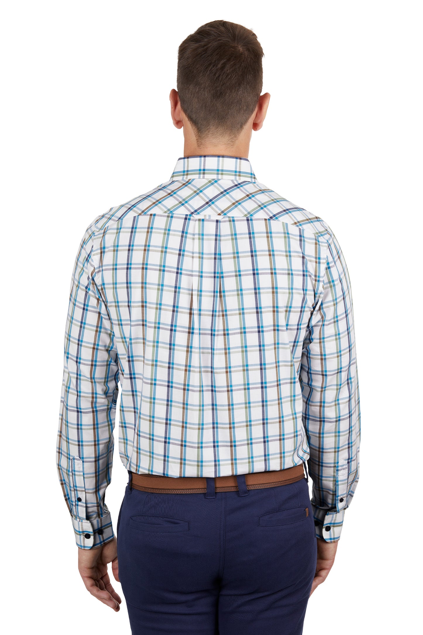 Thomas Cook Men’s Glen Check 2-Pocket Long Sleeve Shirt