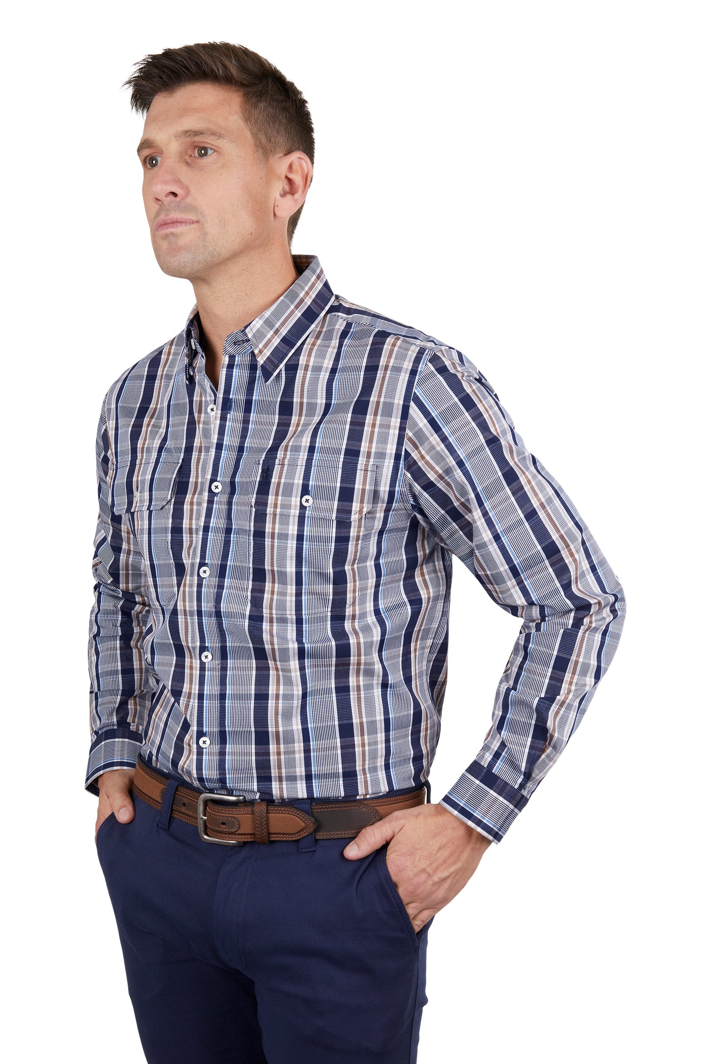 Thomas Cook Men’s Loyd Check 2-Pocket Long Sleeve Shirt