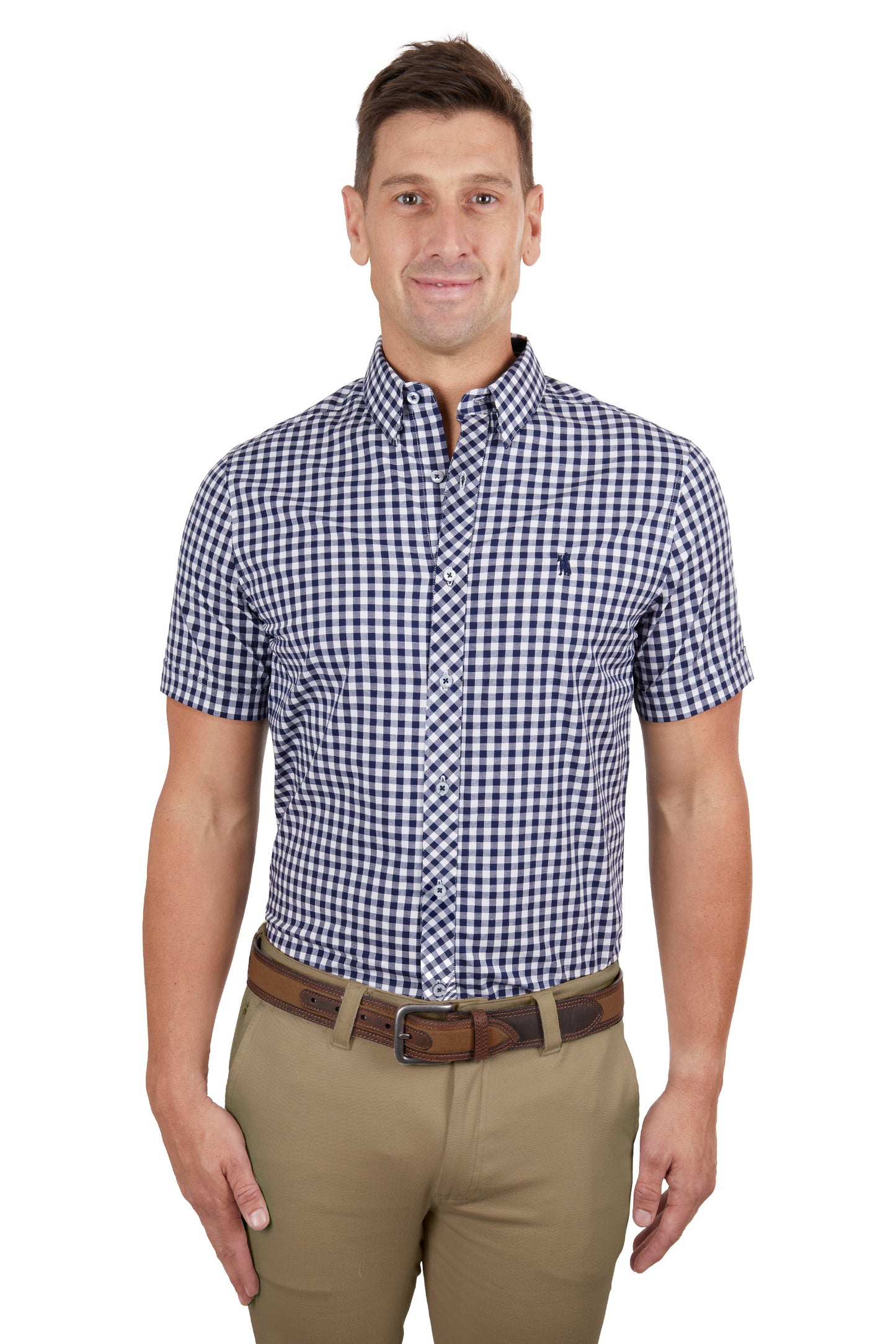 Thomas Cook Mens Men’s Bart Check Tailored Short Sleeve Shirt