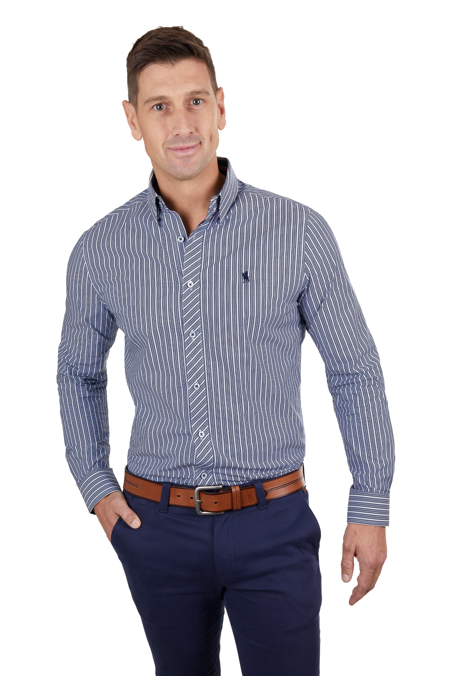 Thomas Cook Men’s Hugh Stripe Tailored Long Sleeve Shirt