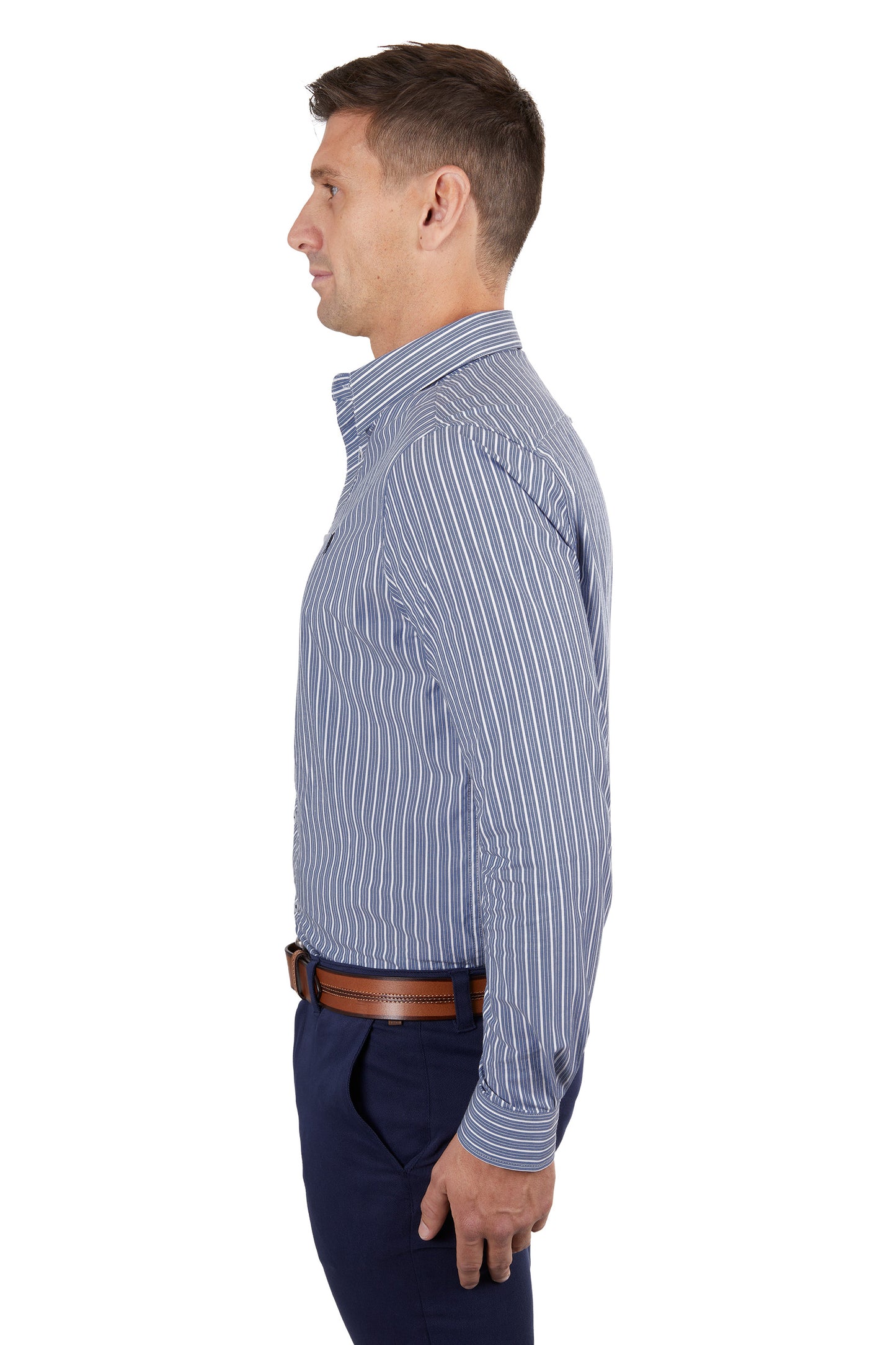 Thomas Cook Men’s Hugh Stripe Tailored Long Sleeve Shirt