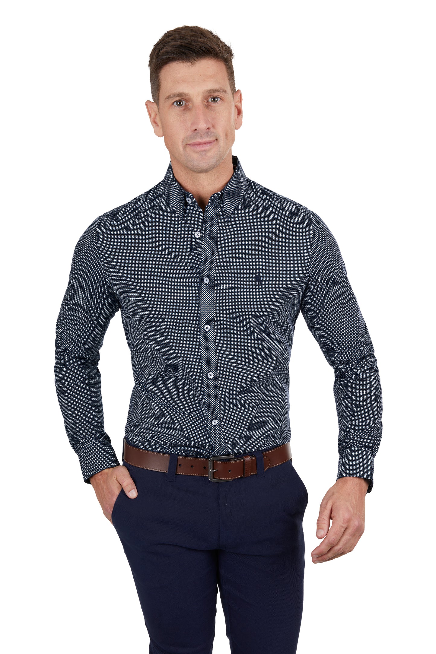 Thomas Cook Men’s Cade Print Tailored Long Sleeve Shirt