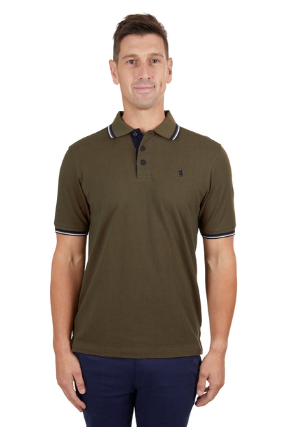 Thomas Cook Men’s Logan Tailored Short Sleeve Polo - Dark Tan