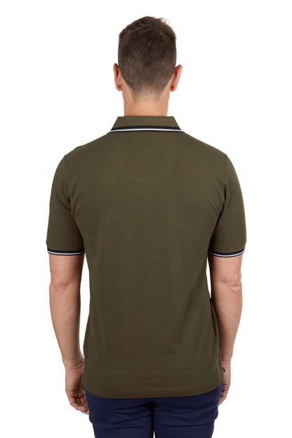 Thomas Cook Men’s Logan Tailored Short Sleeve Polo - Dark Tan