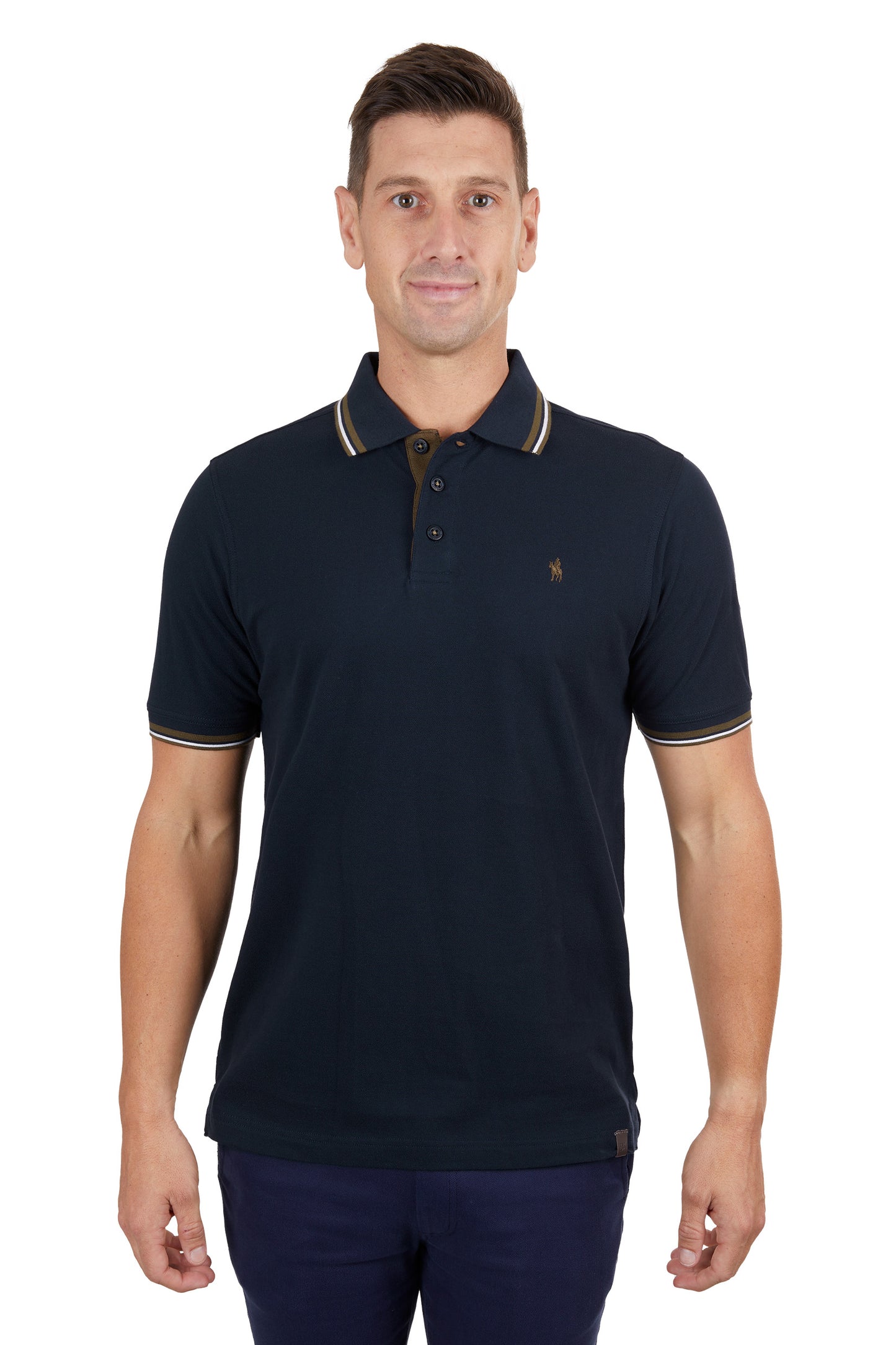 Thomas Cook Men’s Logan Tailored Short Sleeve Polo - Navy