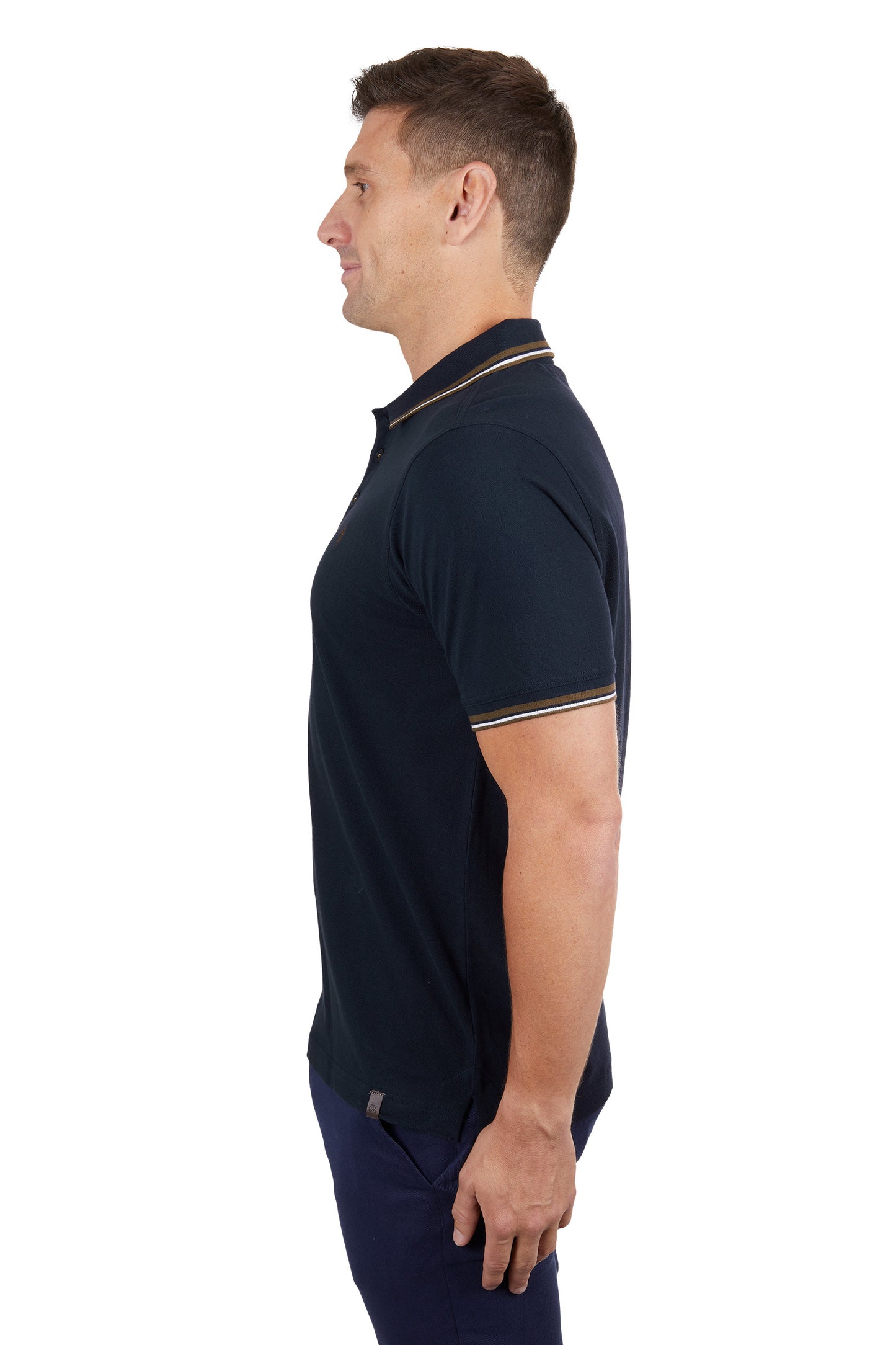 Thomas Cook Men’s Logan Tailored Short Sleeve Polo - Navy