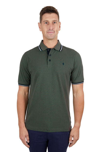 Thomas Cook Men’s Logan Tailored Short Sleeve Polo - Dark Green