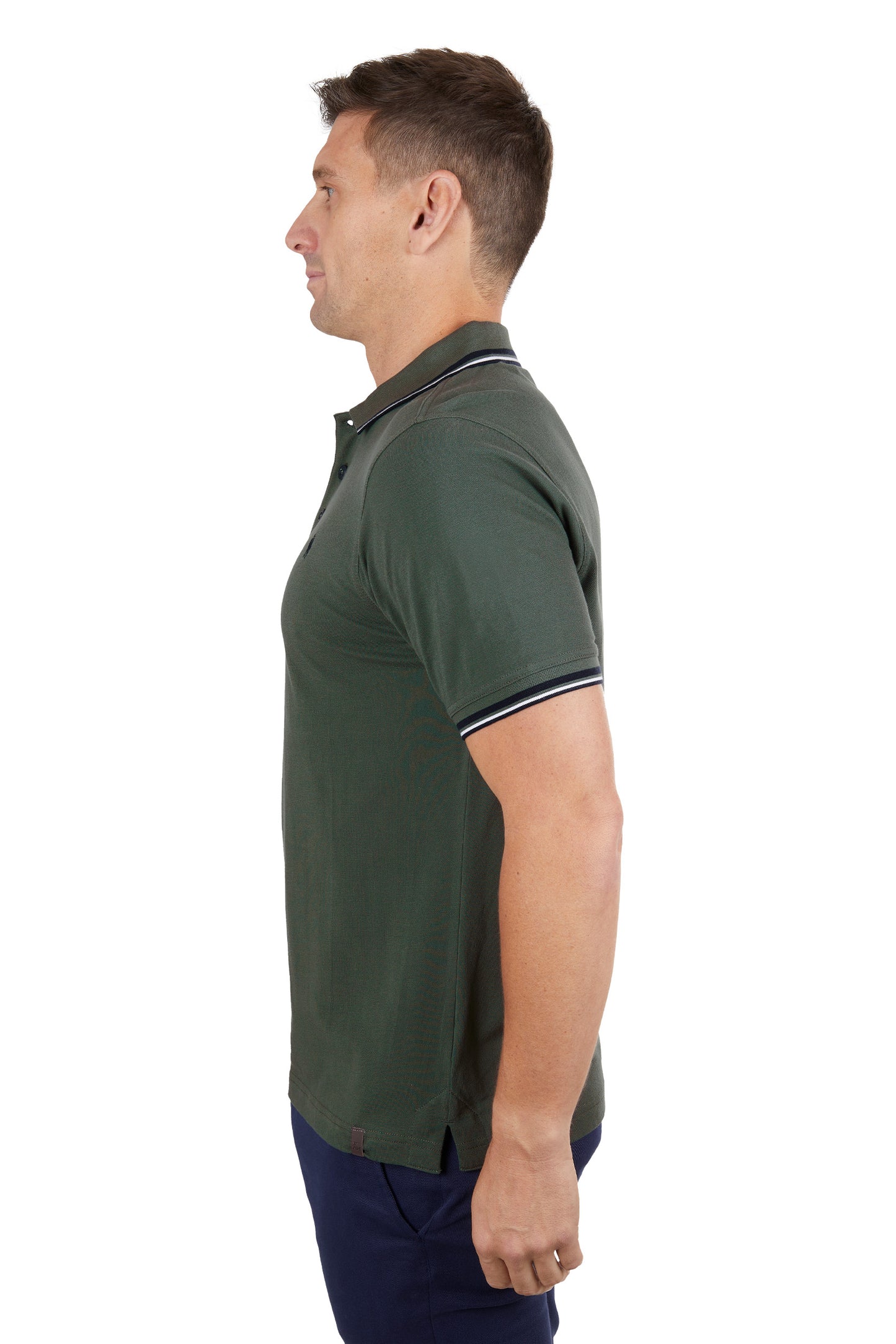 Thomas Cook Men’s Logan Tailored Short Sleeve Polo - Dark Green