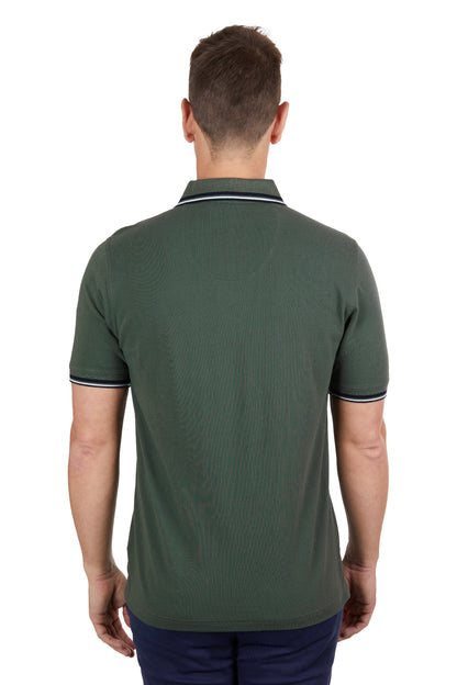 Thomas Cook Men’s Logan Tailored Short Sleeve Polo - Dark Green