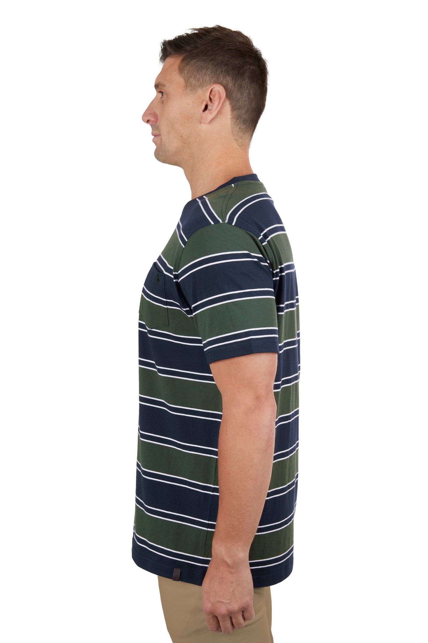 Thomas Cook Men’s Jason Stripe 1-Pocket Short Sleeve Tee