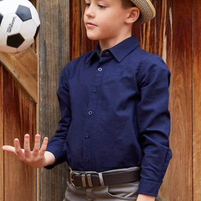 Thomas Cook Boys Linen Long Sleeve Shirt