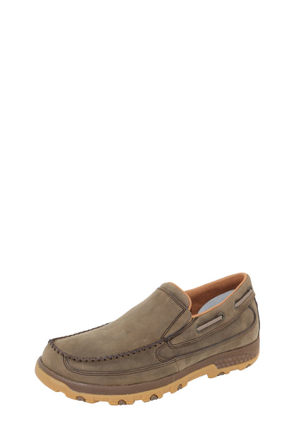 Twisted X Mens Cellstretch Slip On Shitake Brown