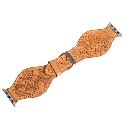 The Design Edge Tooling Leather Rounded Apple Watch Strap – WS101 - 38/40/41mm