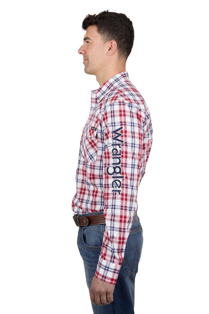 Wrangler Mens Dan Logo Long Sleeve Shirt