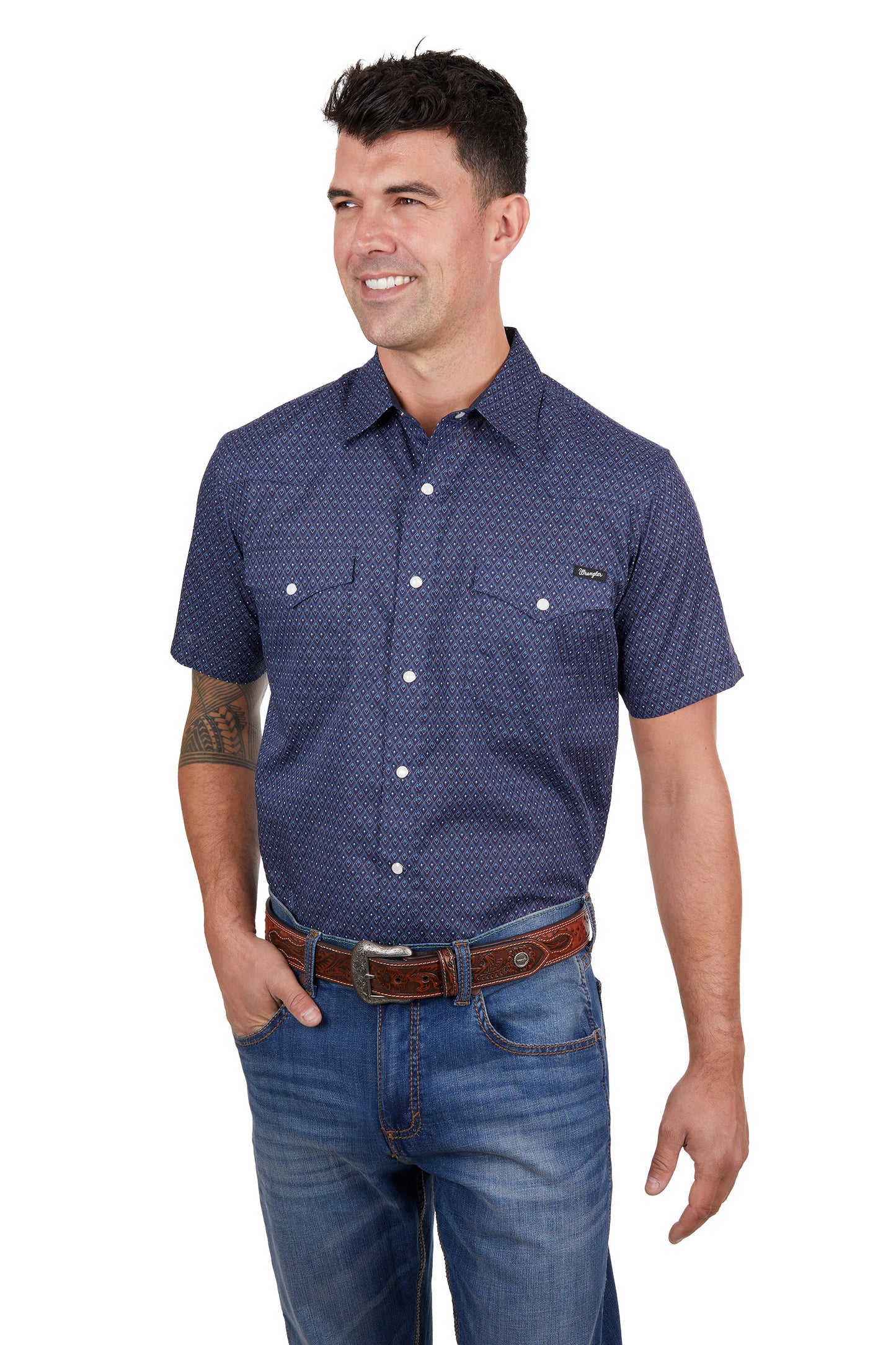 Wrangler Mens Matt Short Sleeve Shirt