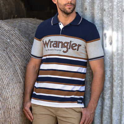 Wrangler Mens Nash Short Sleeve Polo