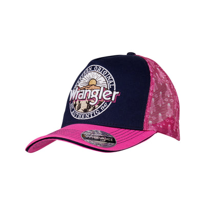 Wrangler Womens Elsa High Profile Ponytail Trucker Cap