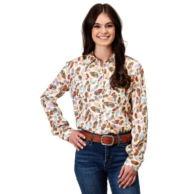 Roper Womens Five Star Collection Multi Print Long Sleeve Shirt 03-050-0590-2036