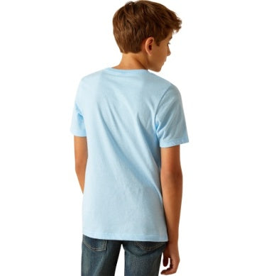 Ariat Boys Retro Hex Stripe T-shirt Turquoise heather