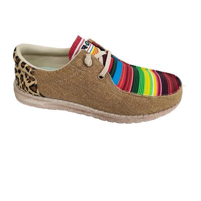 ROPER WOMENS HANG LOOSE TAN SERAPE CHEETAH CANVAS