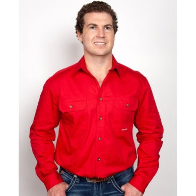 JUST COUNTRY MENS EVAN FULL BUTTON WORKSHIRT