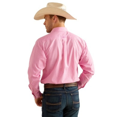 Ariat Mens Wrinkle Free Oden Classic Fit Long Sleeve Shirt Rose Violet