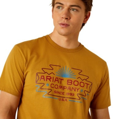 Ariat Mens Amigo Short Sleeve Tee Harvest Gold