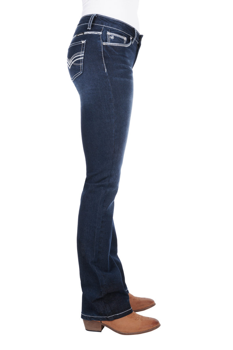 PURE WESTERN WMNS HANNAH BOOTCUT JEAN 32'