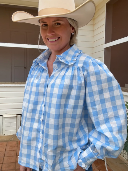 Black Colt Clothing Frankie Shirt - Blue Gingham