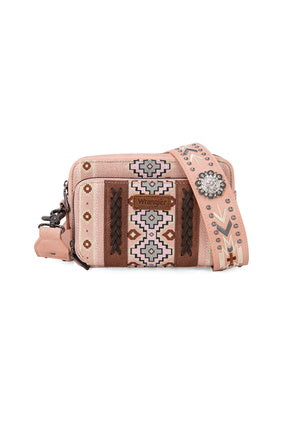 Wrangler South Western Crossbody Wallet Bag - Pink