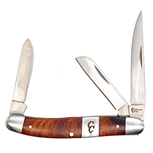 Cattlemans Cuttlery Stockyard Stockman Wood 3 Blade Pocket Knife