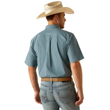 Ariat Mens Pro Kameron Short Sleeve Shirt - Aqua