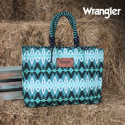 Wrangler Southwestern Oversized Tote Bag - Blue