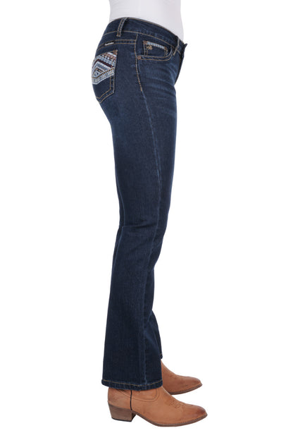 PURE WESTERN WMNS MARTINA BOOT CUT JEAN  32 LEG