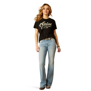 Ariat Womens Established Boot Co Short Sleeve Tee Black