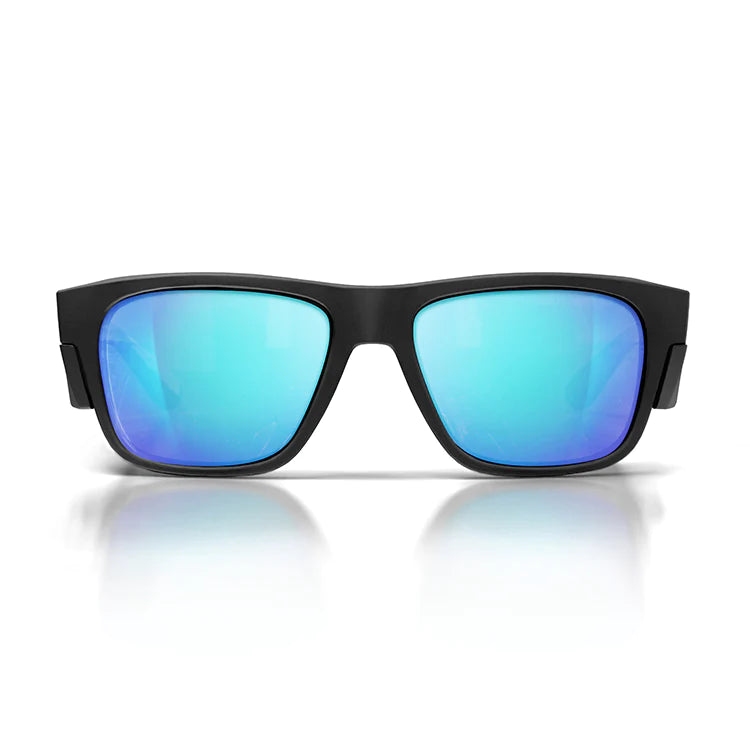 SafeStyle Fusions Matte Black Frame Mirror Blue Polarised Lens