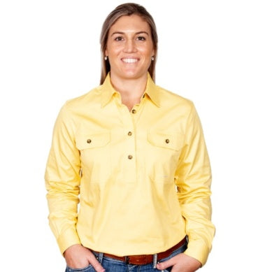 Just Country Womens Jahna WorkShirt 1/2 Button